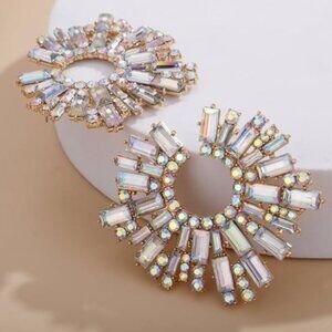 Rhinestone Drop Earrings – Statement Sparkle